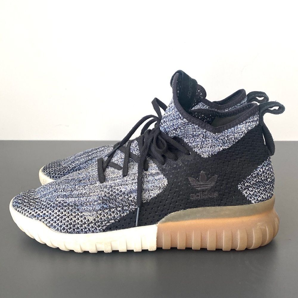 Adidas Tubular X Primeknit 'Black Blue' Size 10.5 Streetwear Casual